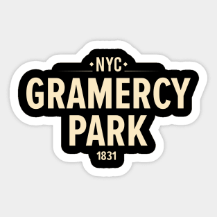 Gramercy Park: Authentic NYC Streetwear for Urban Explorers Sticker